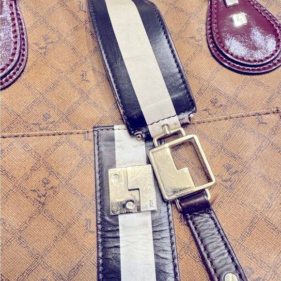 Vintage L.A.M.B. by Gwen Stefani LIPSTICK Satchel Leather Bowler Handbag - Picture 6 of 11